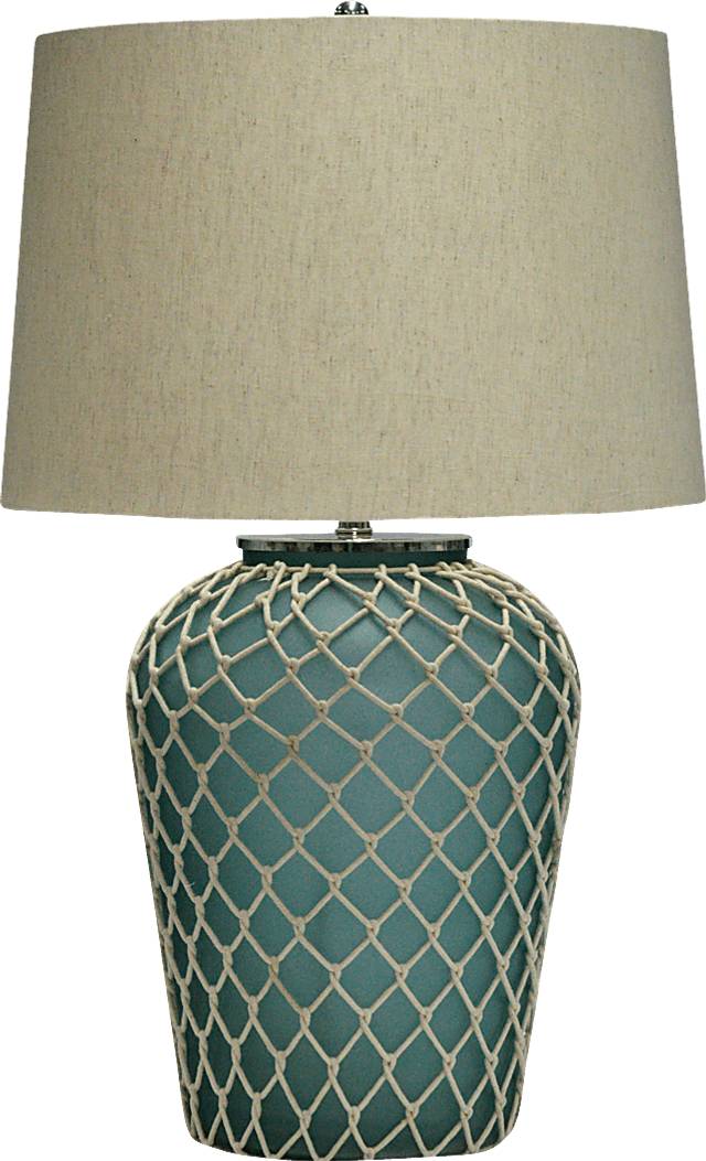 Ridge Cove Aqua Table Lamp - Thumbnail - Image 1