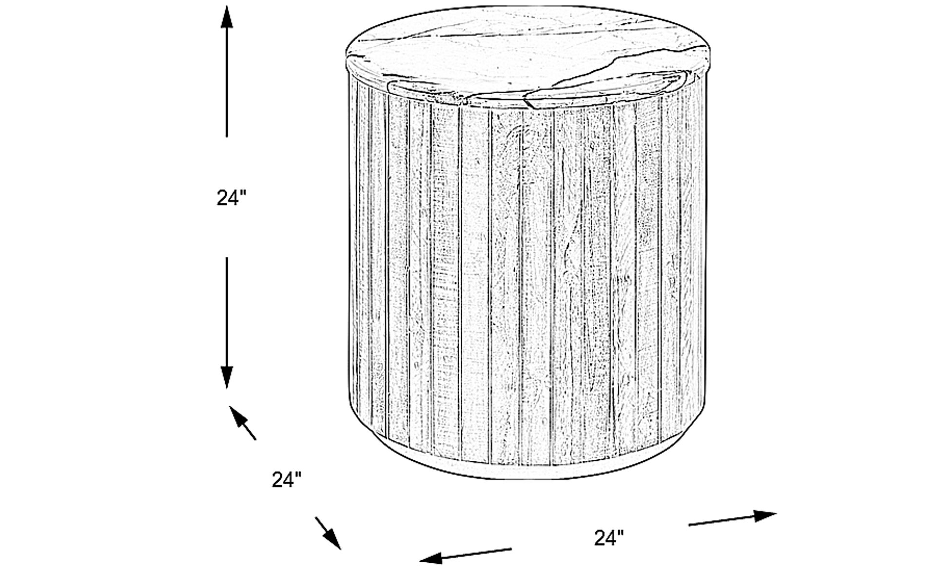 Dimension Image. Please refer to the Dimension Tab on this page for dimension details.