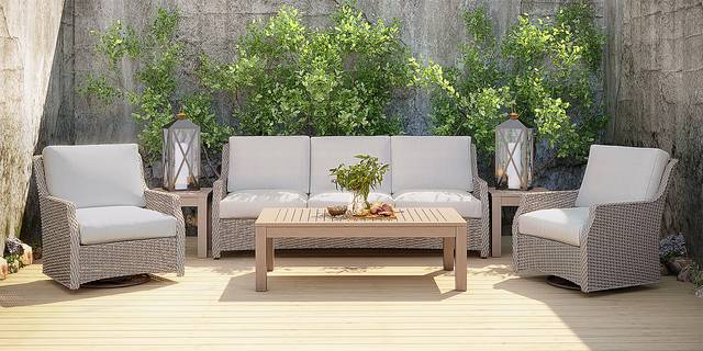 Ridgecrest Gray 4 Pc Outdoor Seating Set - Thumbnail - Image 1