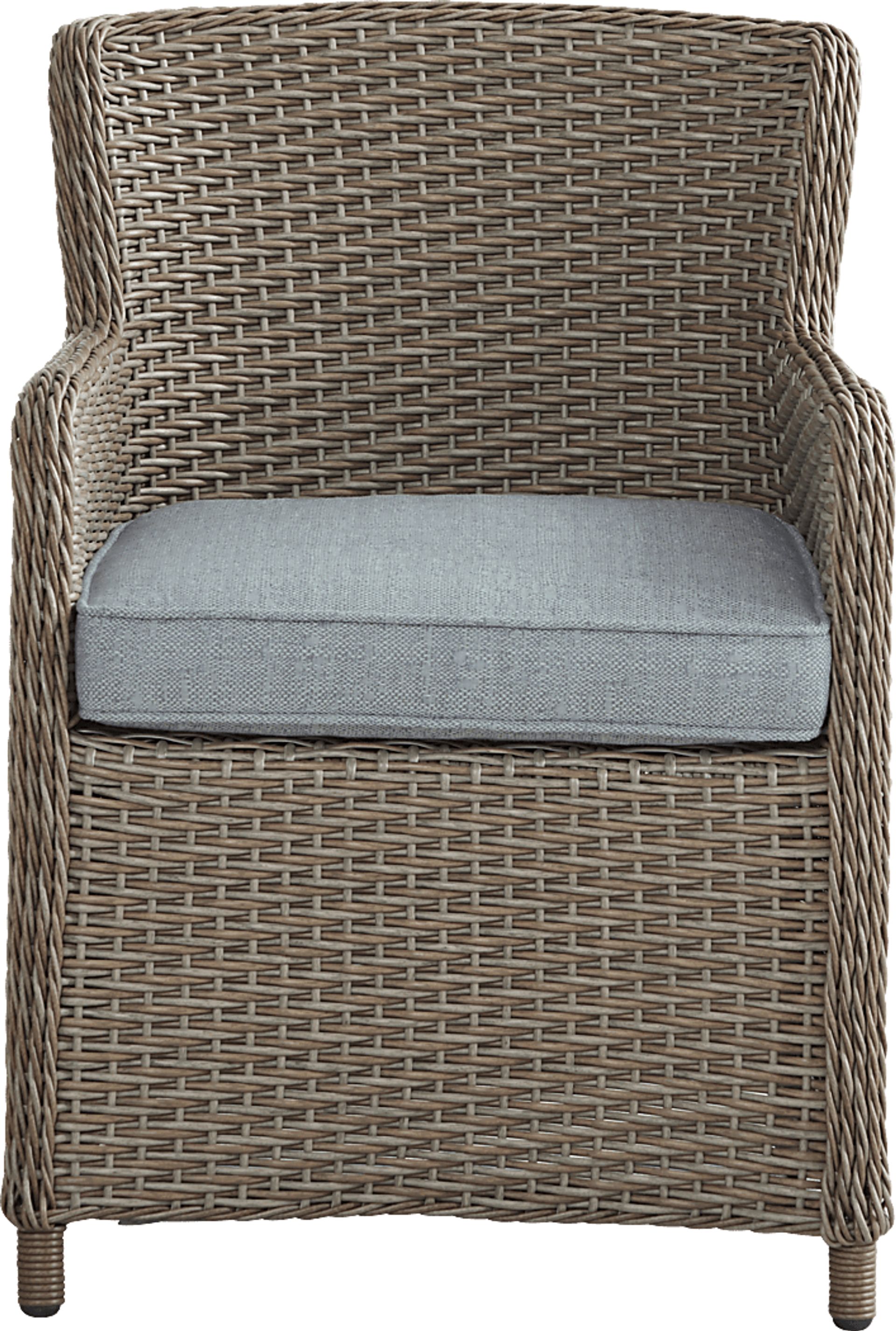 Ridgecrest Natural 7 Pc Rectangle Outdoor Dining Set With Seafoam Cushions - Image 5