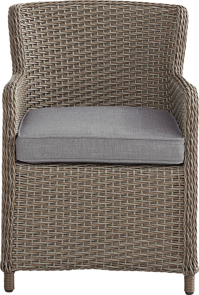 Ridgecrest Brown Outdoor Arm Chair with Slate Cushions - Thumbnail - Image 3