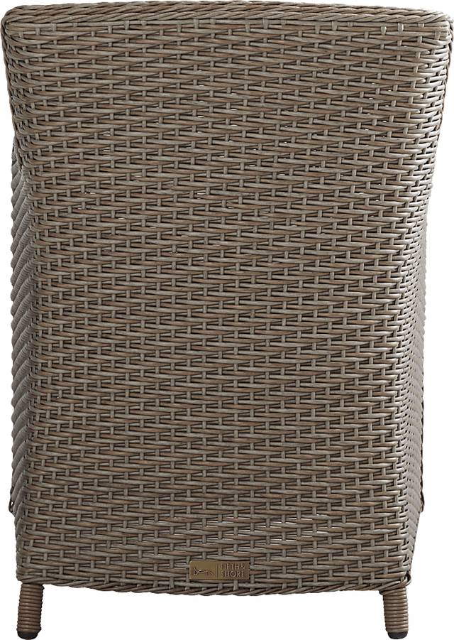 Ridgecrest Brown Outdoor Arm Chair with Slate Cushions - Thumbnail - Image 4