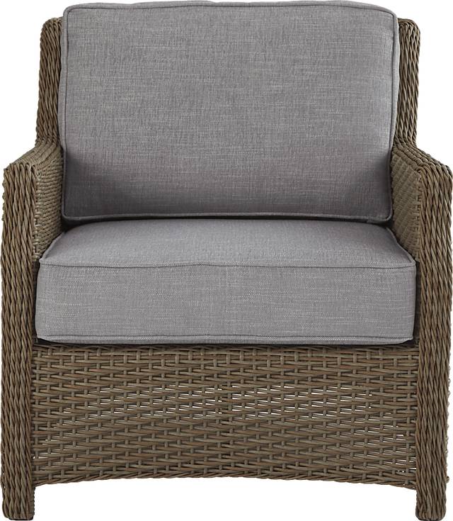 Ridgecrest Brown 4 Pc Outdoor Sofa Seating Set with Slate Cushions - Thumbnail - Image 5