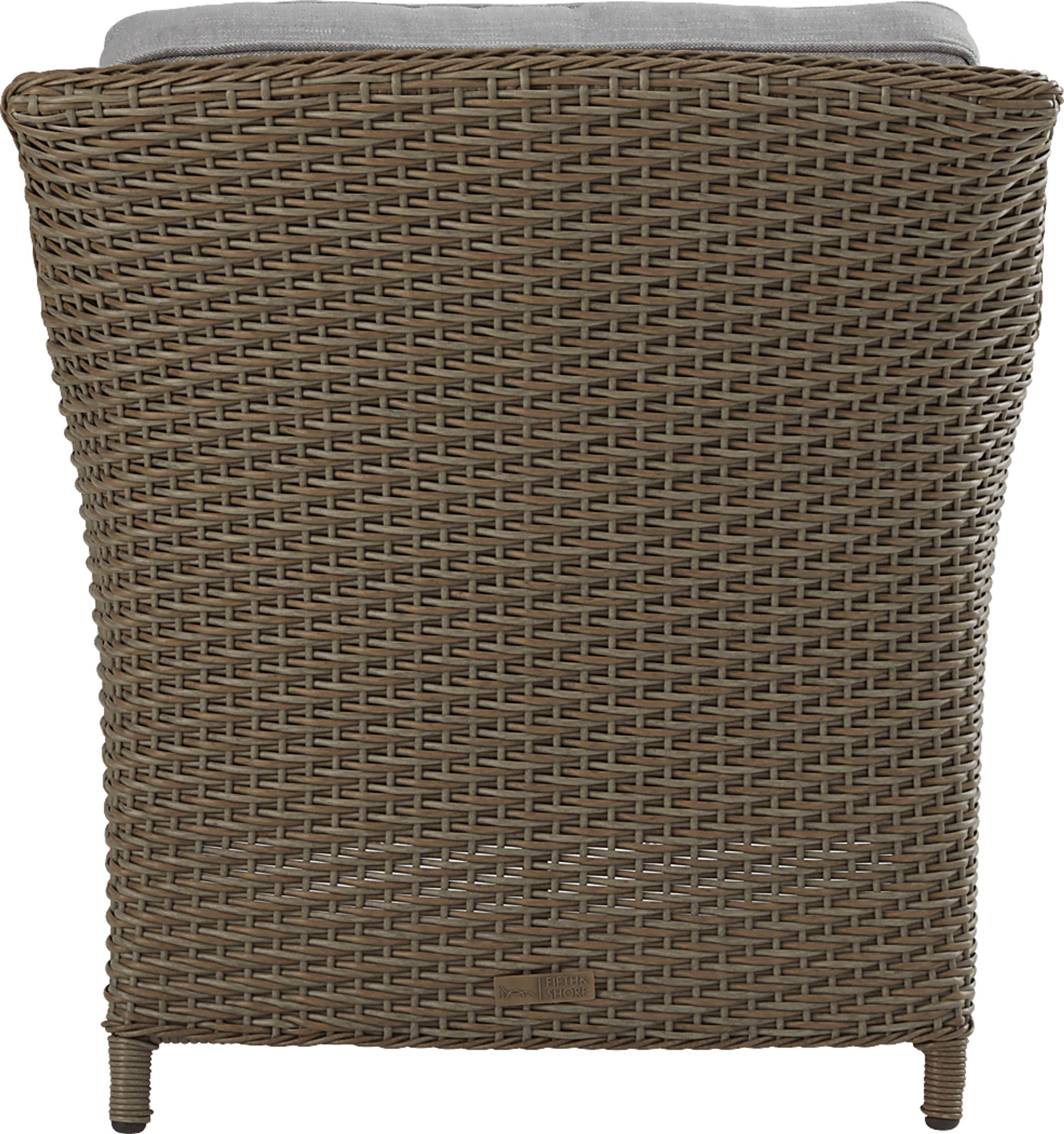 Ridgecrest Gray 4 pc Outdoor Loveseat Seating Set With Slate Cushions - Image 6