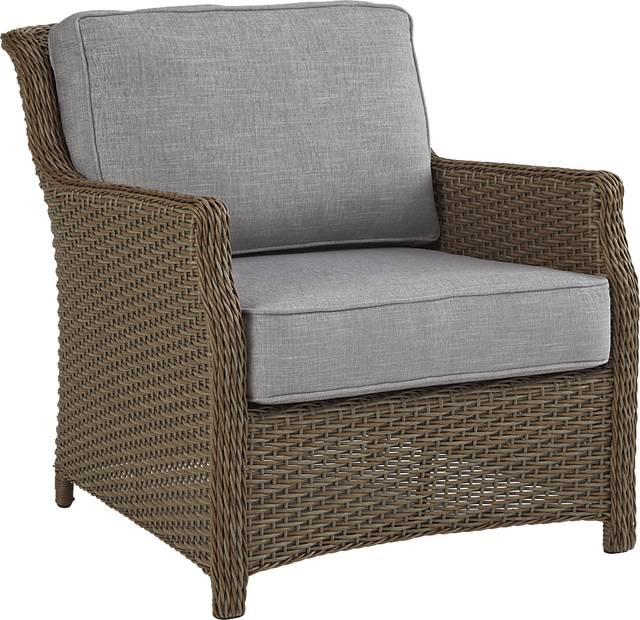 Ridgecrest Brown 4 Pc Outdoor Sofa Seating Set with Slate Cushions - Thumbnail - Image 4