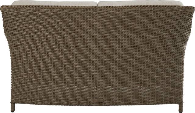 Ridgecrest Gray 4 pc Outdoor Loveseat Seating Set With Pebble Cushions - Thumbnail - Image 3