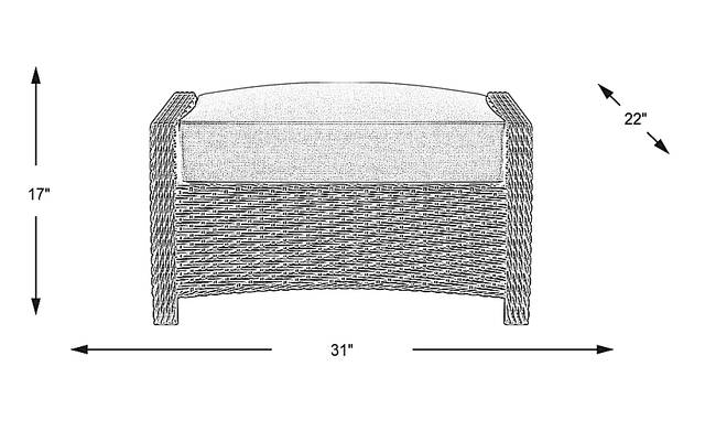 Dimension Image. Please refer to the Dimension Tab on this page for dimension details.
