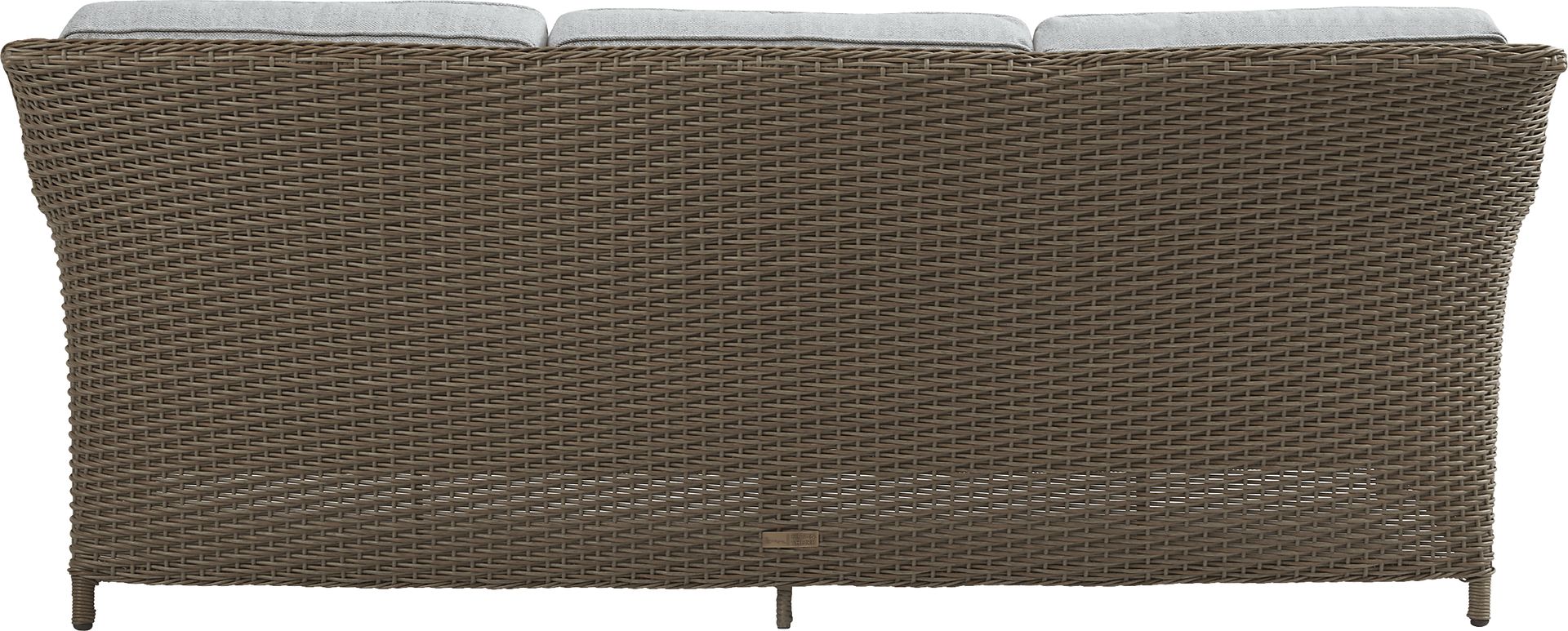 Ridgecrest Brown 4 Pc Outdoor Sofa Seating Set with Seafoam Cushions - Image 3