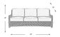 Ridgecrest Brown Outdoor Sofa with Slate Cushions