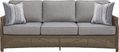 Ridgecrest Brown Outdoor Sofa with Slate Cushions