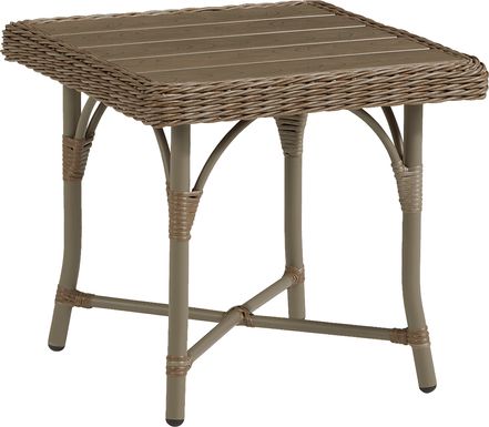 Ridgecrest Gray Outdoor Square End Table