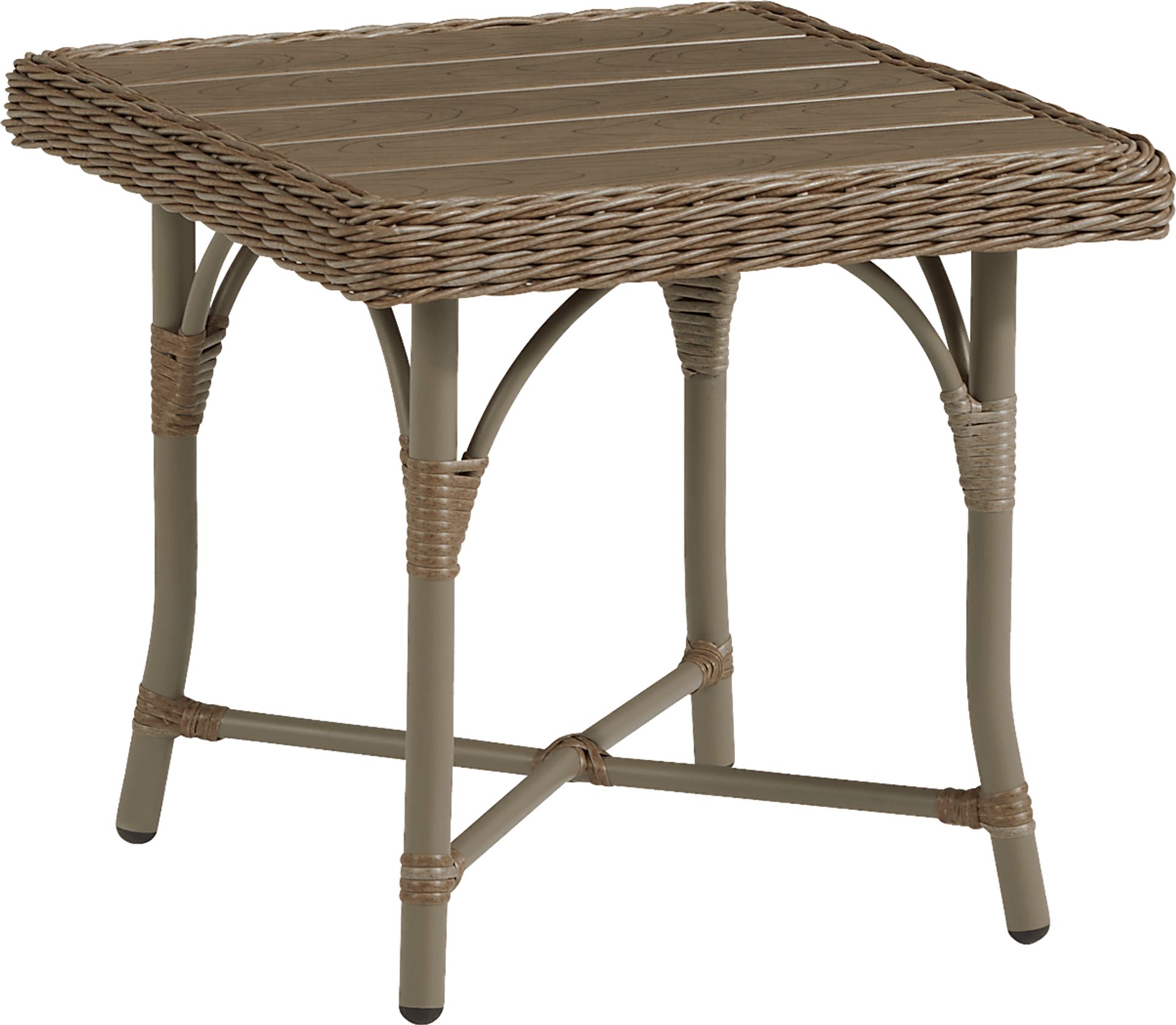 Ridgecrest Brown Outdoor Square End Table - Image 1