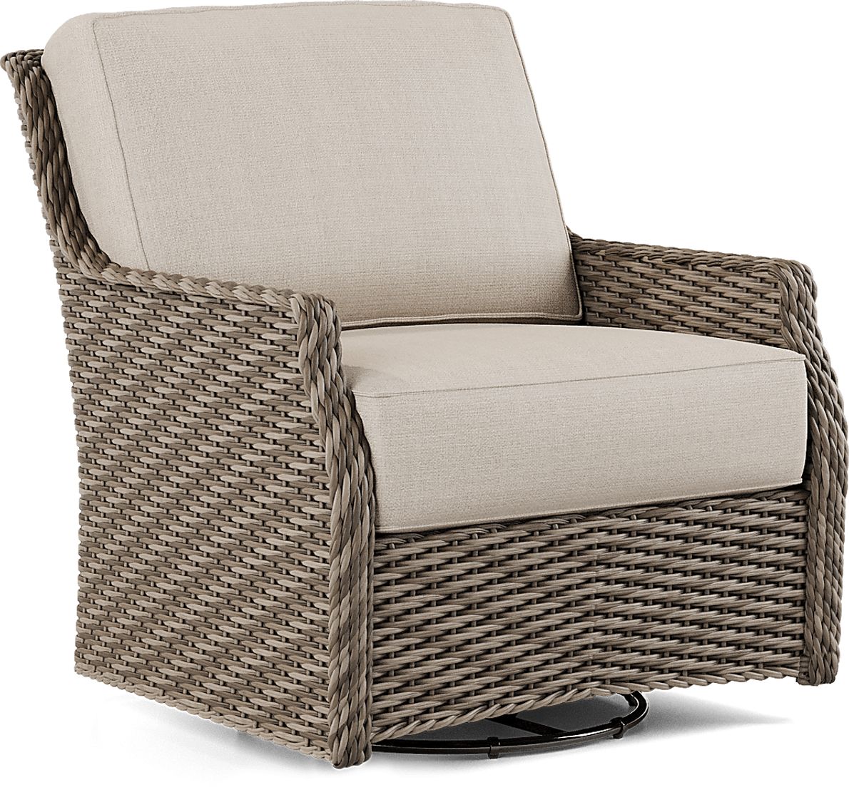 Ridgecrest Gray Outdoor Swivel Chair