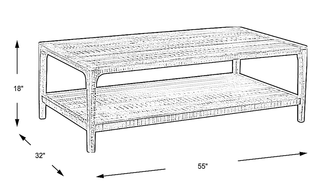 Ridgecrest Natural Outdoor Cocktail Table
