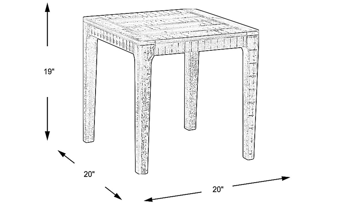 Ridgecrest Natural Outdoor End Table Rooms To Go