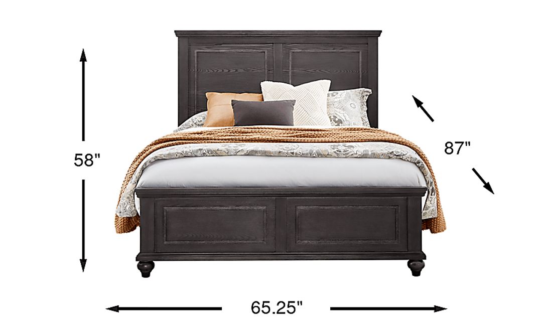 Ridgefield Ebony 3 Pc Queen Panel Bed