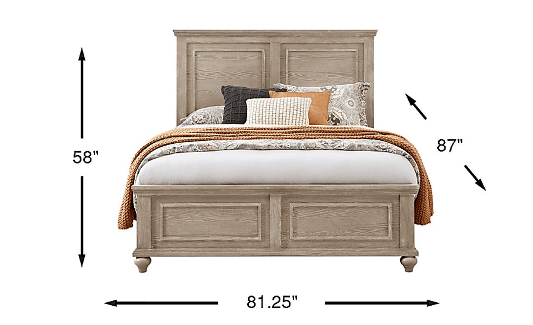 Ridgefield Natural 3 Pc King Panel Bed