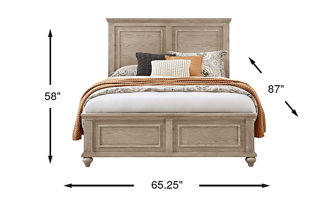 Ridgefield Natural 3 Pc Queen Panel Bed