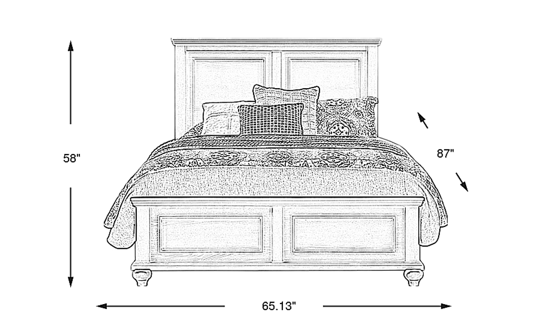 Ridgefield Natural 3 Pc Queen Panel Bed