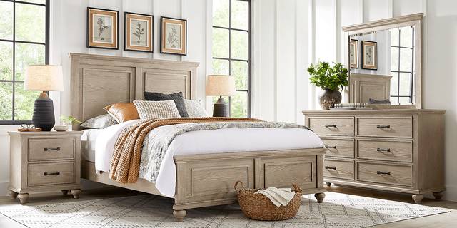 Ridgefield Natural 3 Pc King Panel Bed - Thumbnail - Image 2