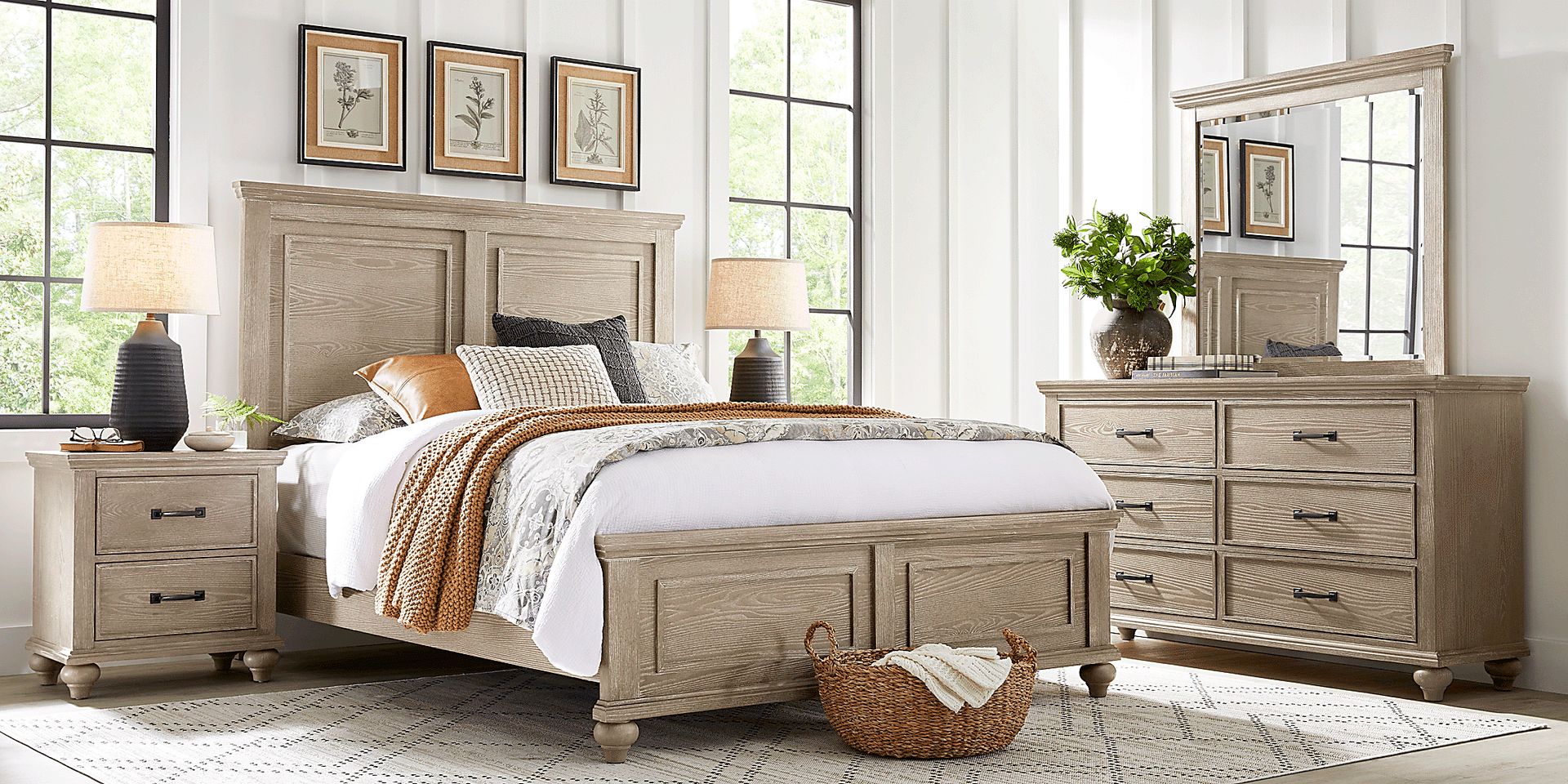 Ridgefield Natural 3 Pc King Panel Bed - Image 2