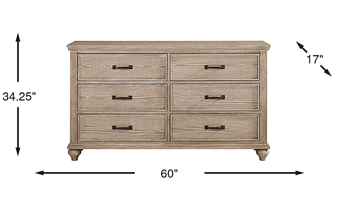 Ridgefield Natural Light Wood Dresser | Rooms to Go