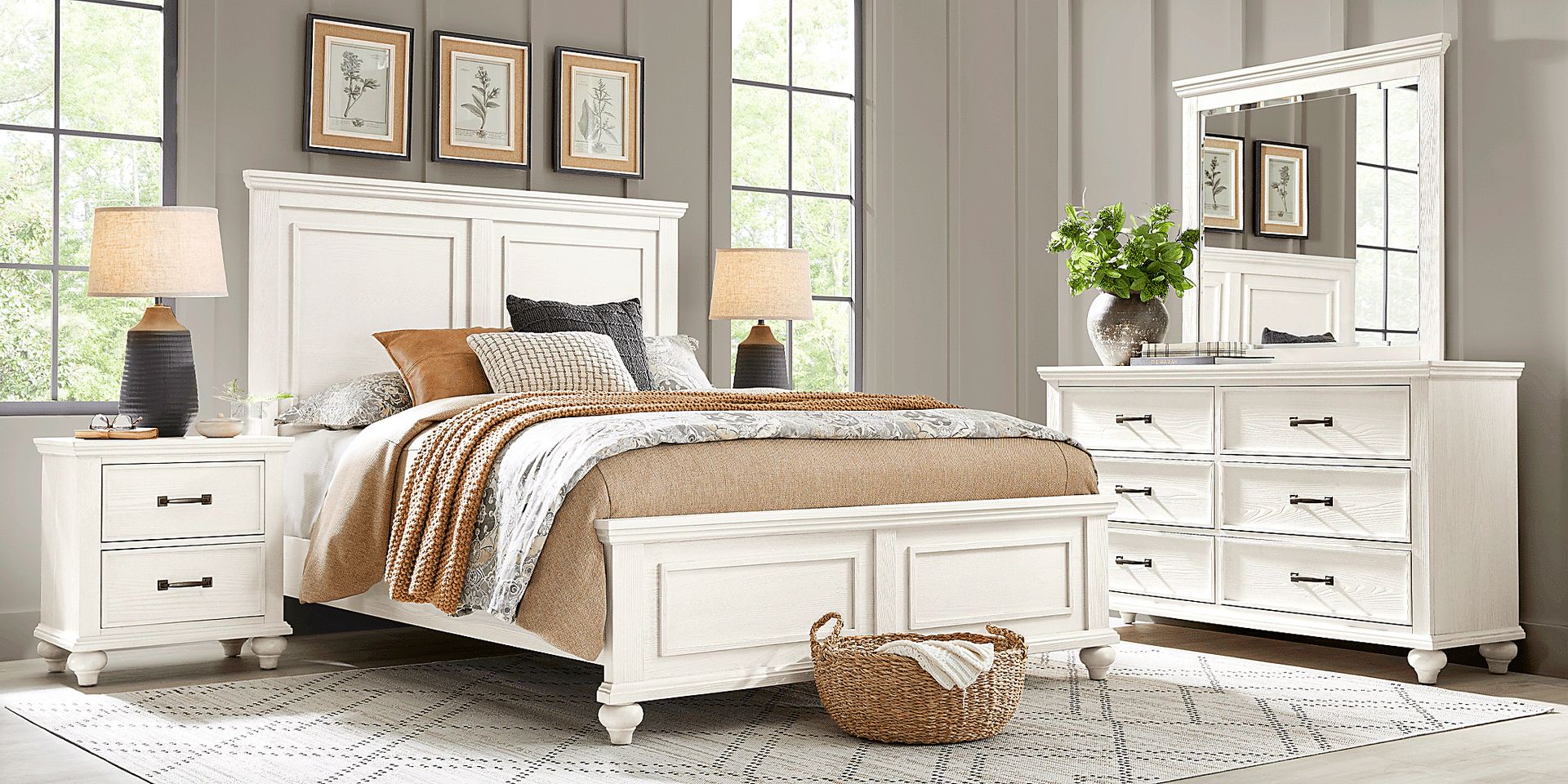 Ridgefield White 3 Pc King Panel Bed - Image 2