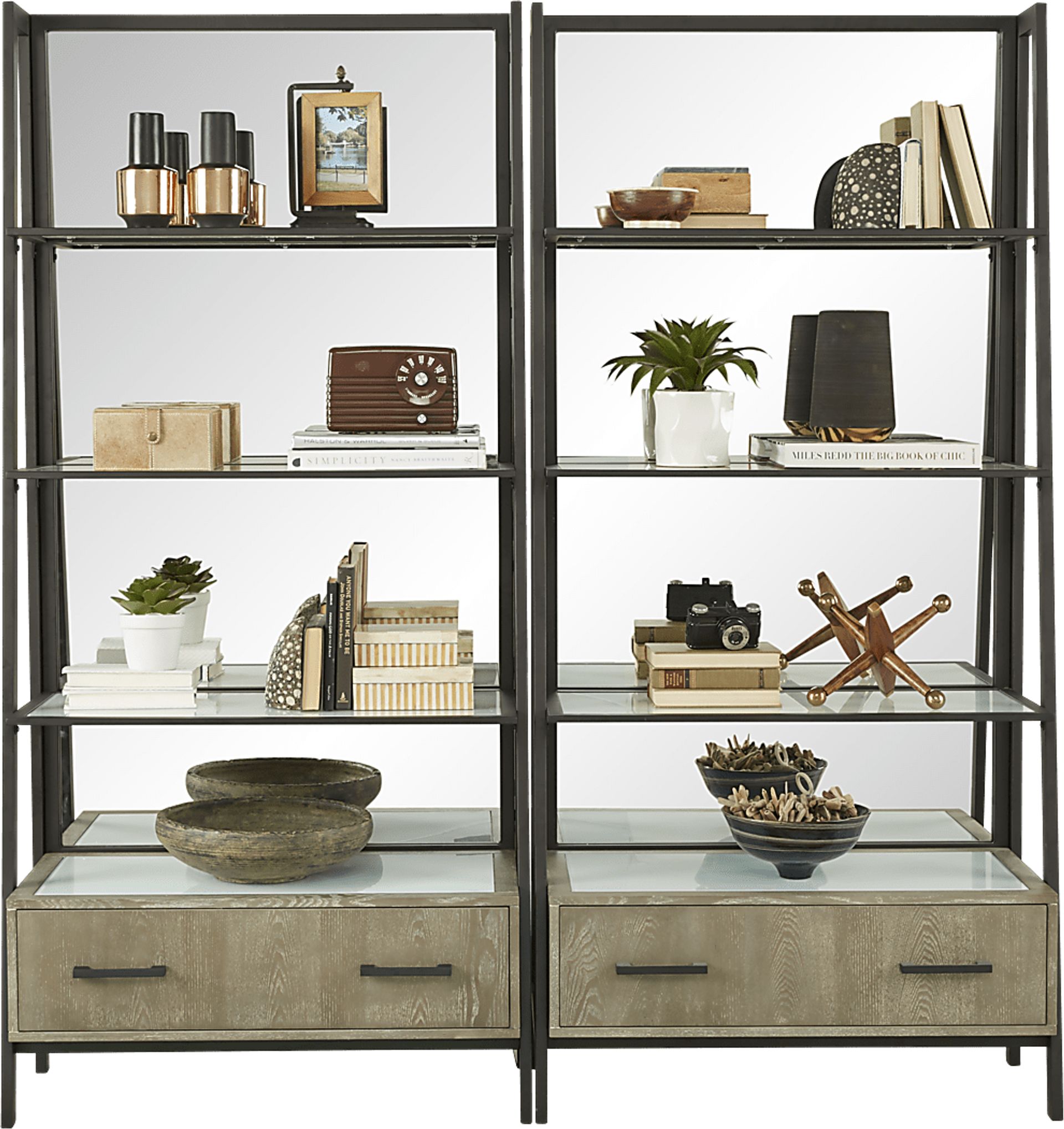 Ridgeline Trail Gray 2 Pc Bookcase Set - Image 2