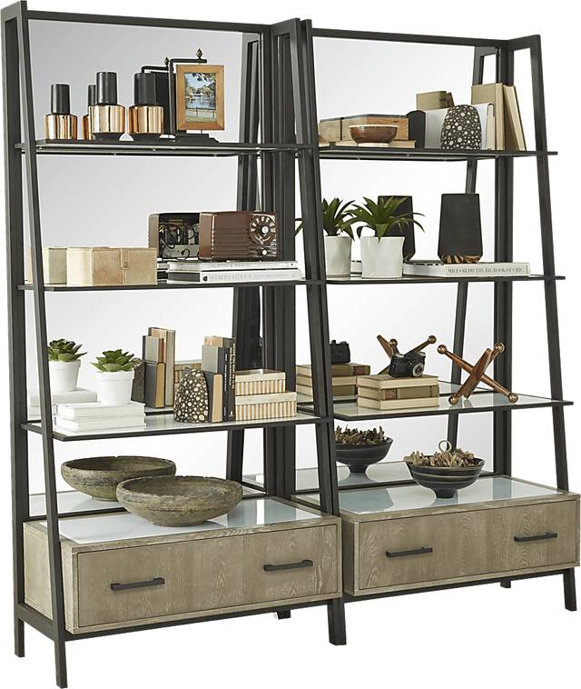 Ridgeline Trail Gray 2 Pc Bookcase Set - Thumbnail - Image 1
