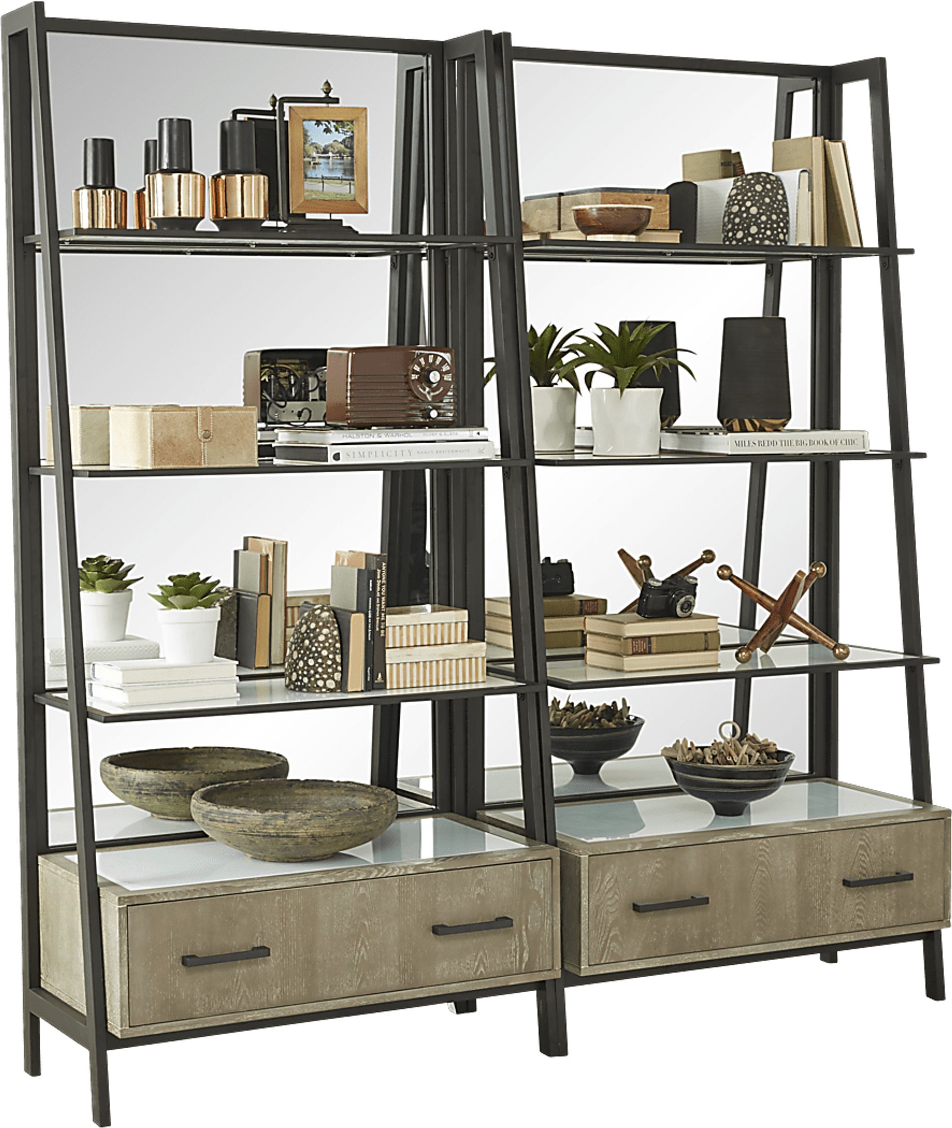 Ridgeline Trail Gray 2 Pc Bookcase Set - Image 1