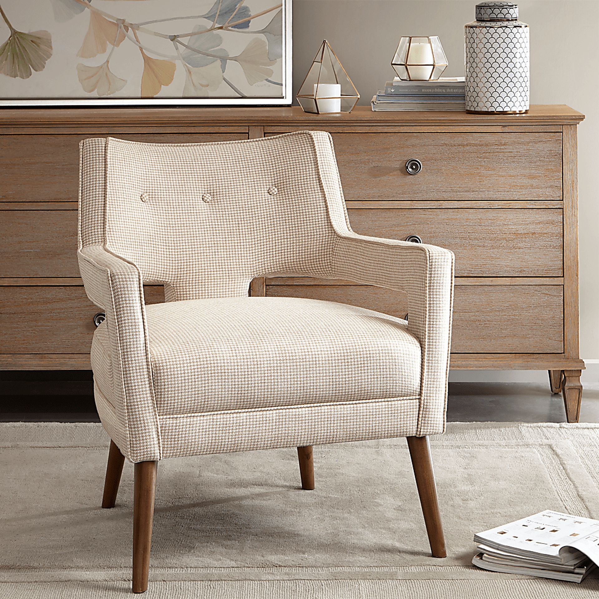 Ridgemar Cream Accent Chair - Image 6