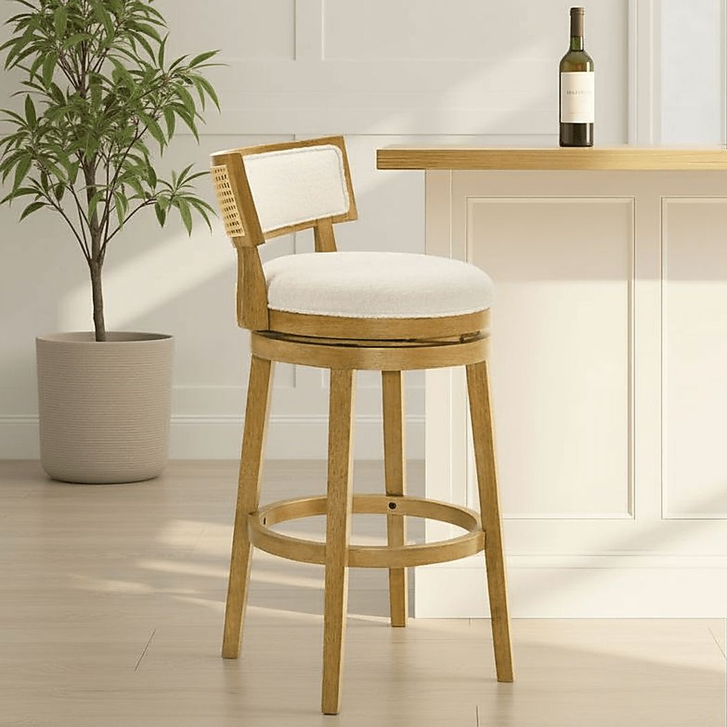 Ridgemark Natural Swivel Barstool - Thumbnail 4