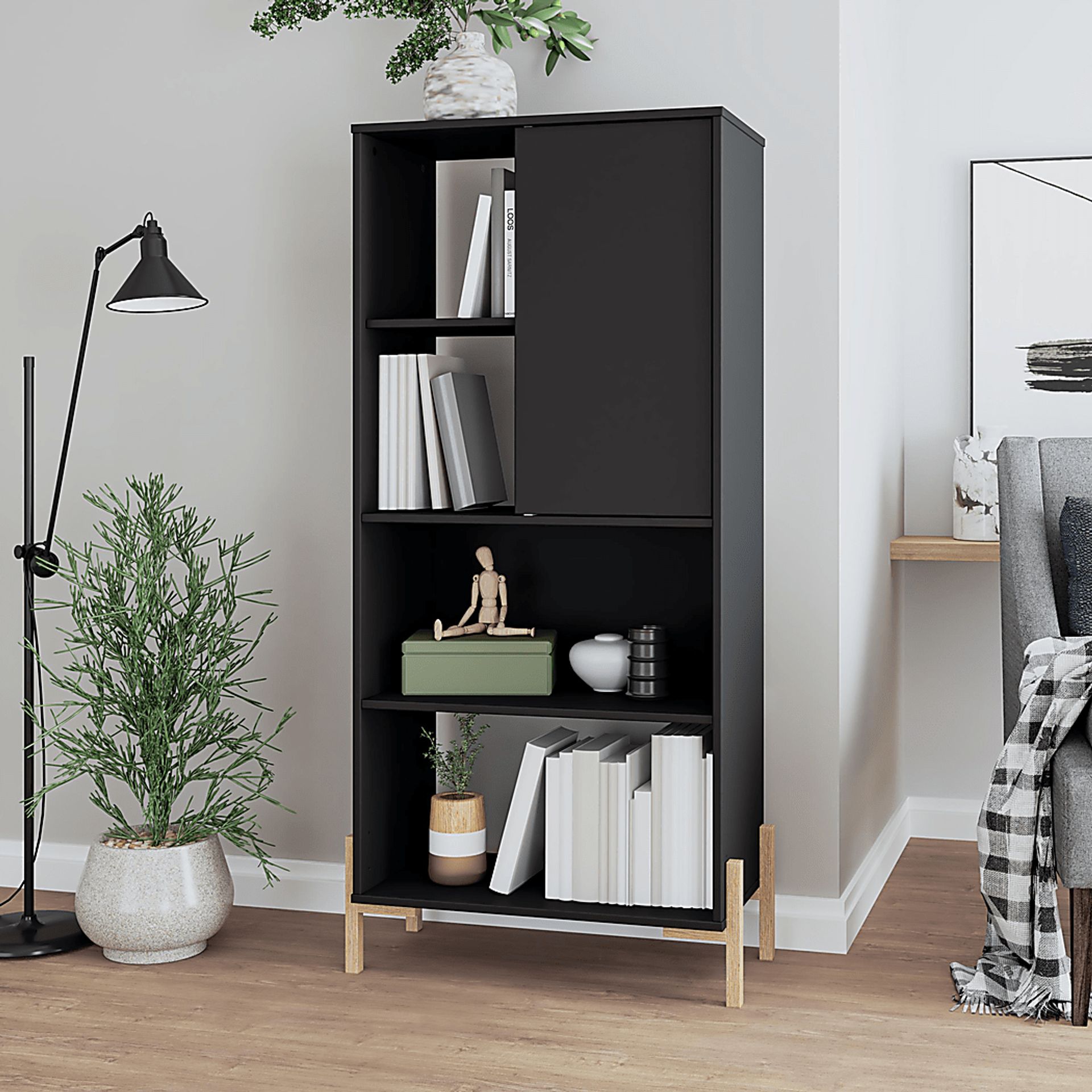 Ridgesmill Black Bookcase - Image 2