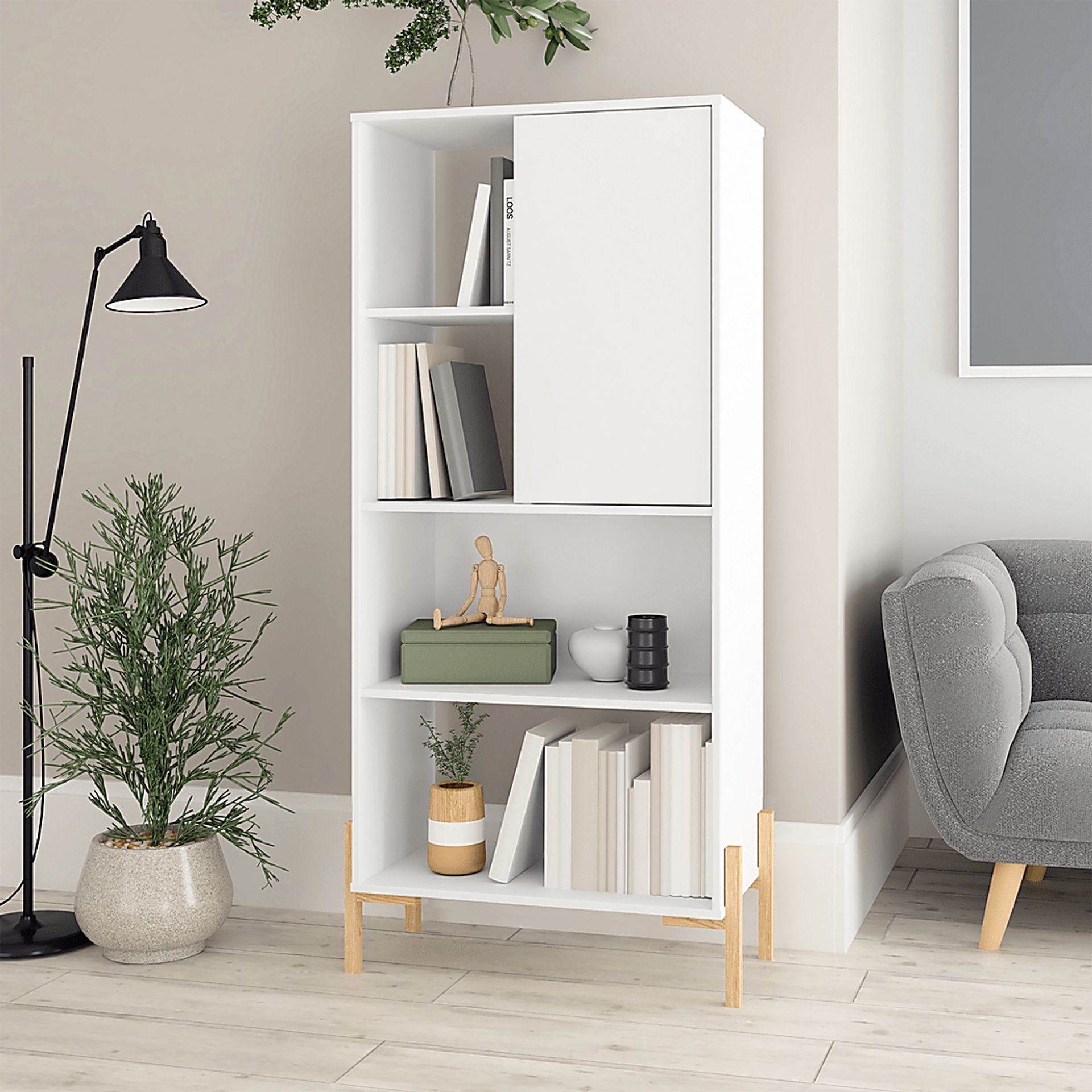 Ridgesmill White Bookcase - Image 2