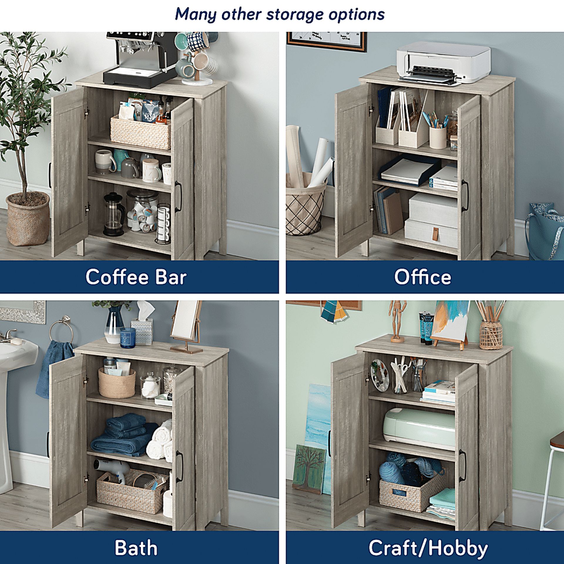 Ridgesun Gray Storage Cabinet - Image 3