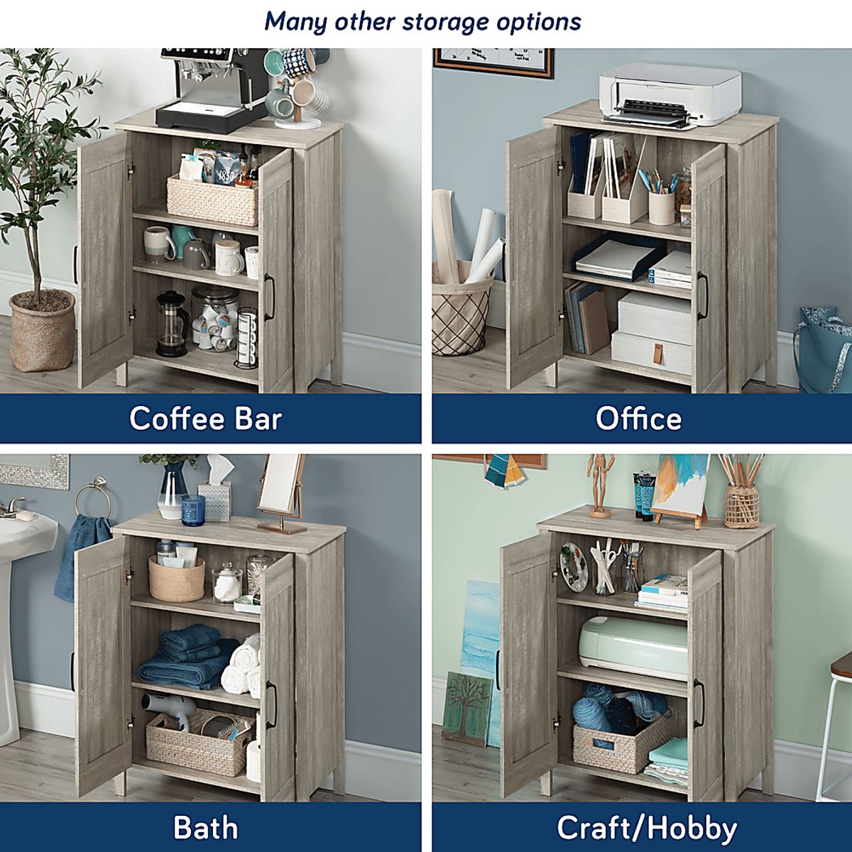 Ridgesun Gray Storage Cabinet | Rooms to Go