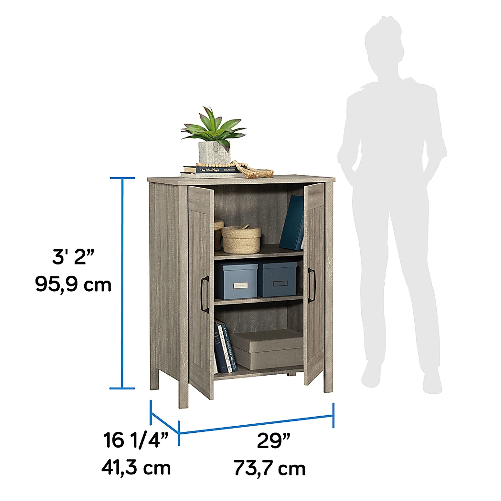 Ridgesun Gray Storage Cabinet - Image 4