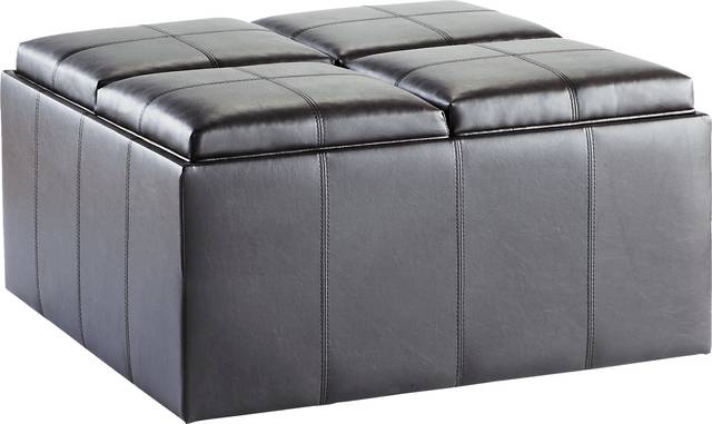 Ridgeville Brown Storage Ottoman - Thumbnail - Image 2