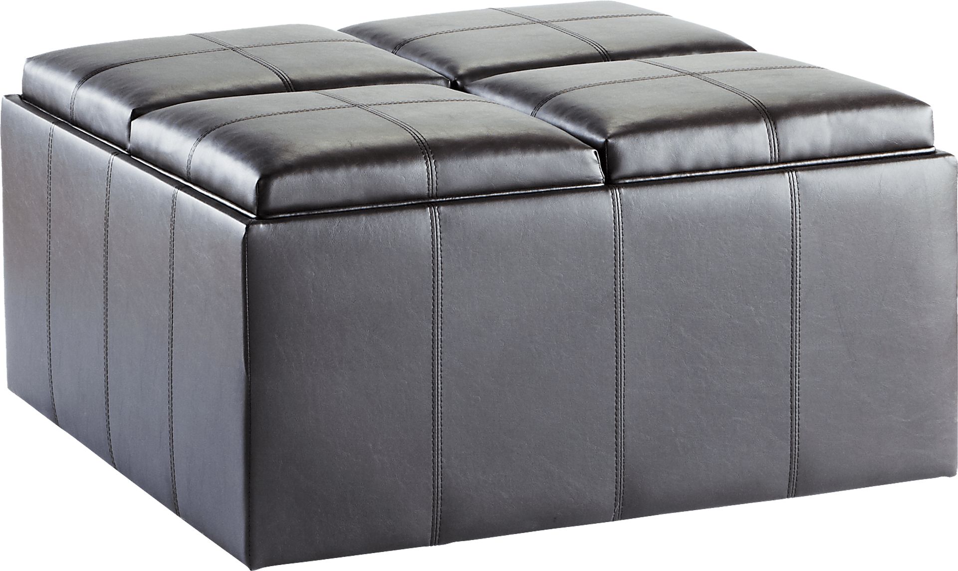 Ridgeville Brown Storage Ottoman - Image 2