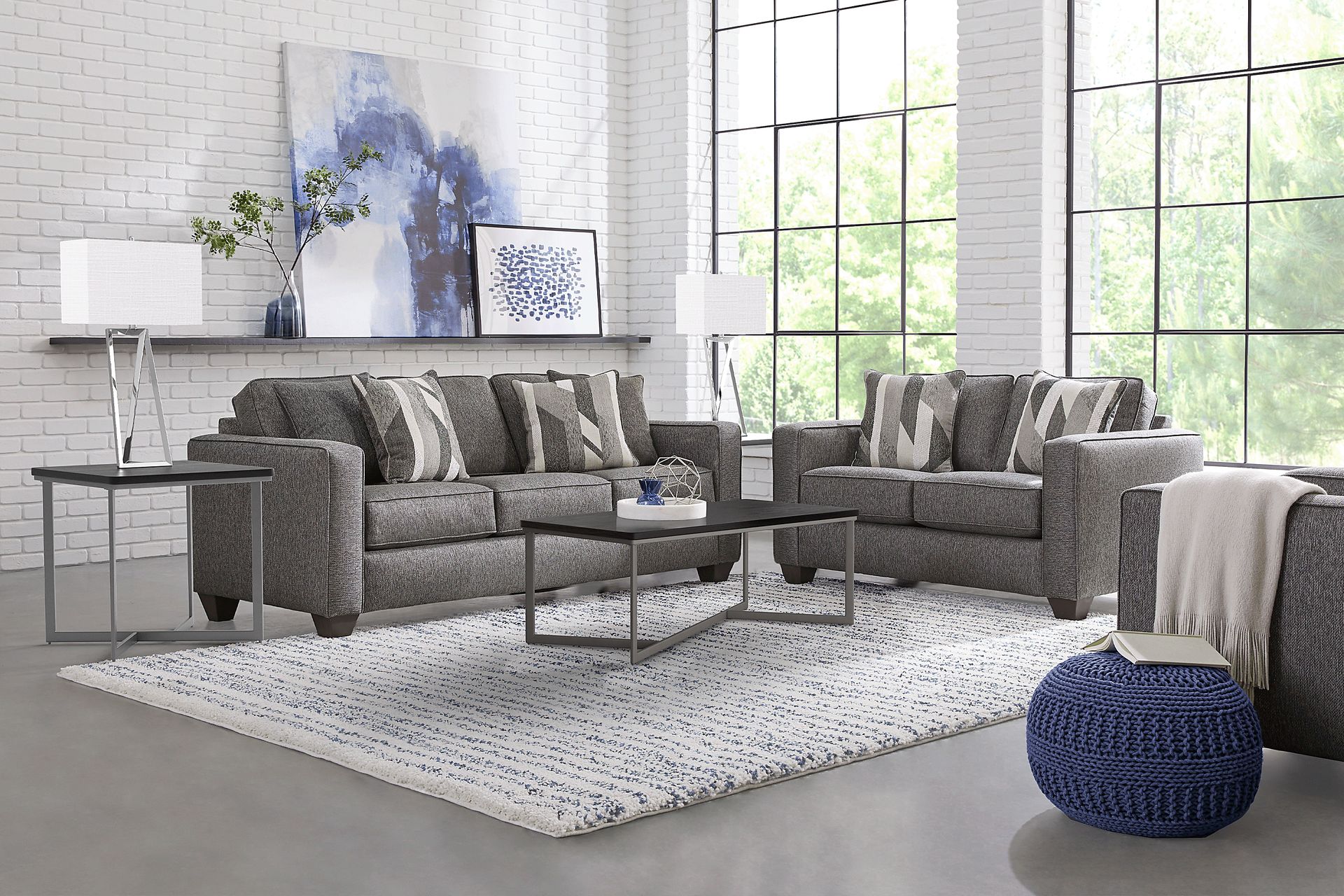 Ridgewater Graphite 5 Pc Living Room - Image 1