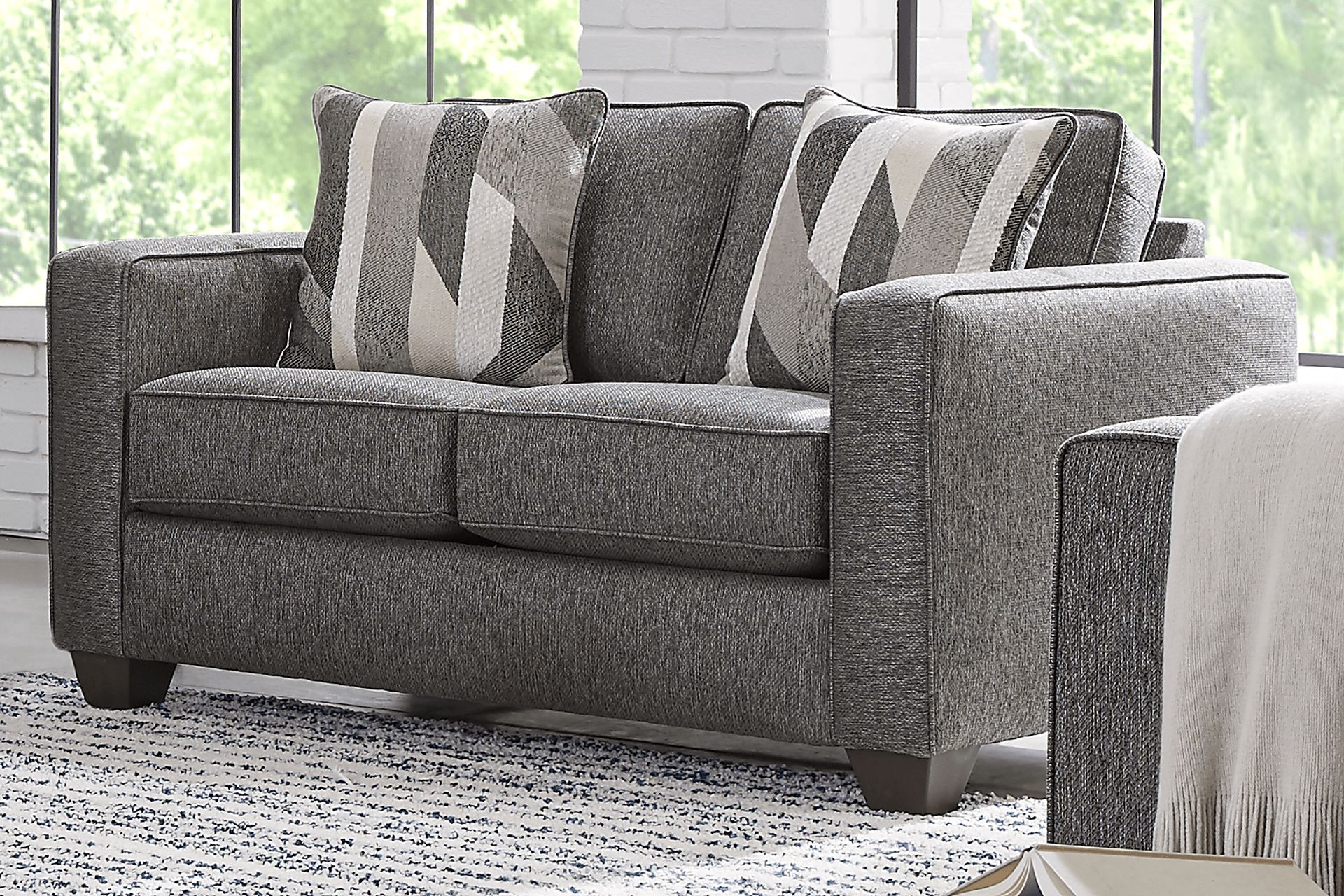 Ridgewater Graphite 7 Pc Living Room with Gel Foam Sleeper Sofa - Image 5