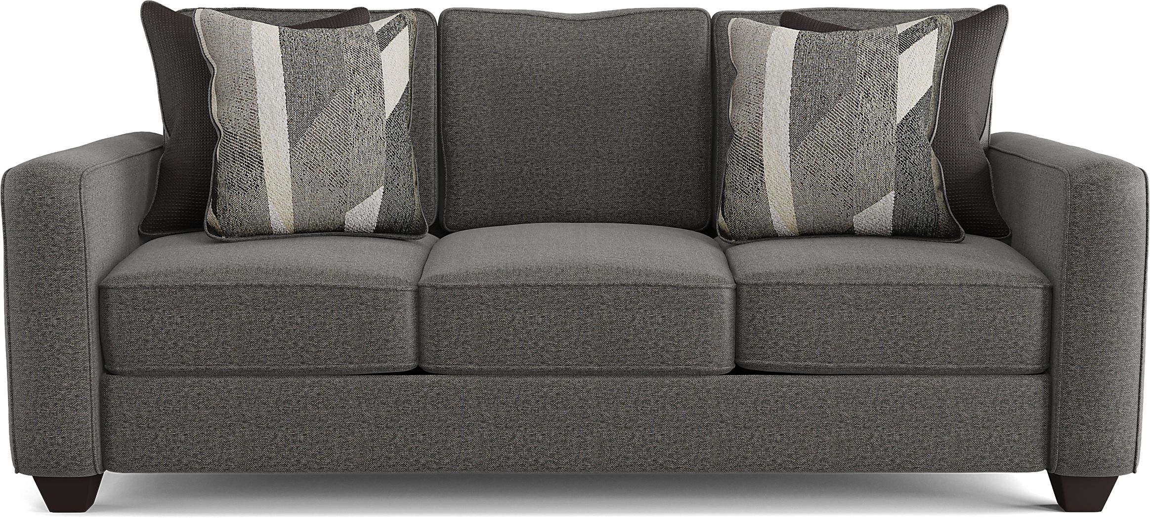Ridgewater 2 Pc Graphite Gray Textured Living Room Set With Sofa ...