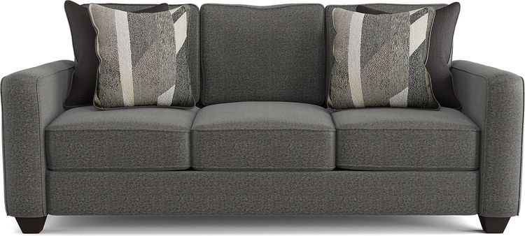Ridgewater 7 Pc Graphite Gray Textured Living Room Set With Sofa ...