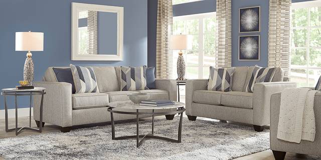 Ridgewater Light Gray 8 Pc Living Room - Thumbnail - Image 1