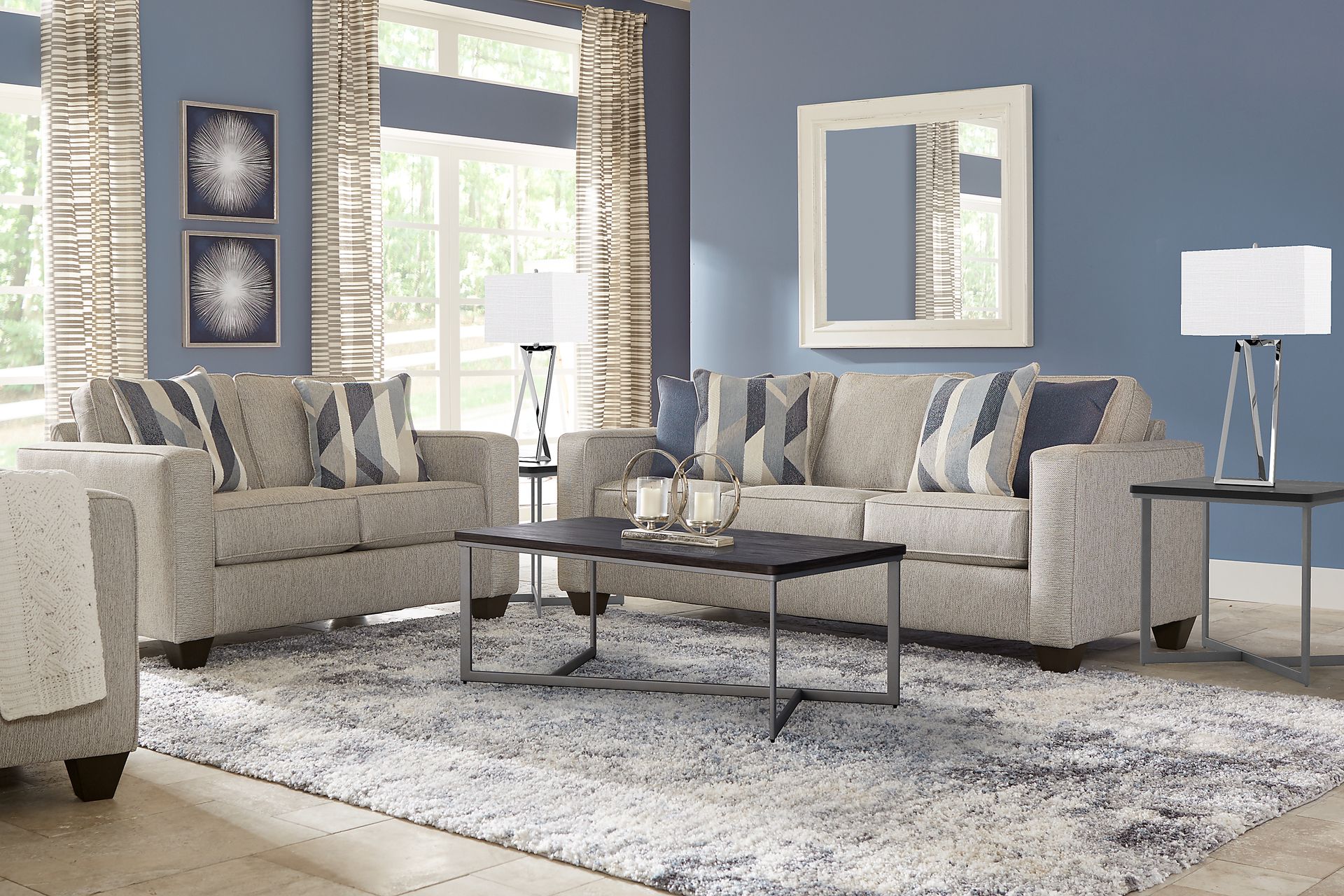 Ridgewater Light Gray 8 Pc Living Room - Image 1