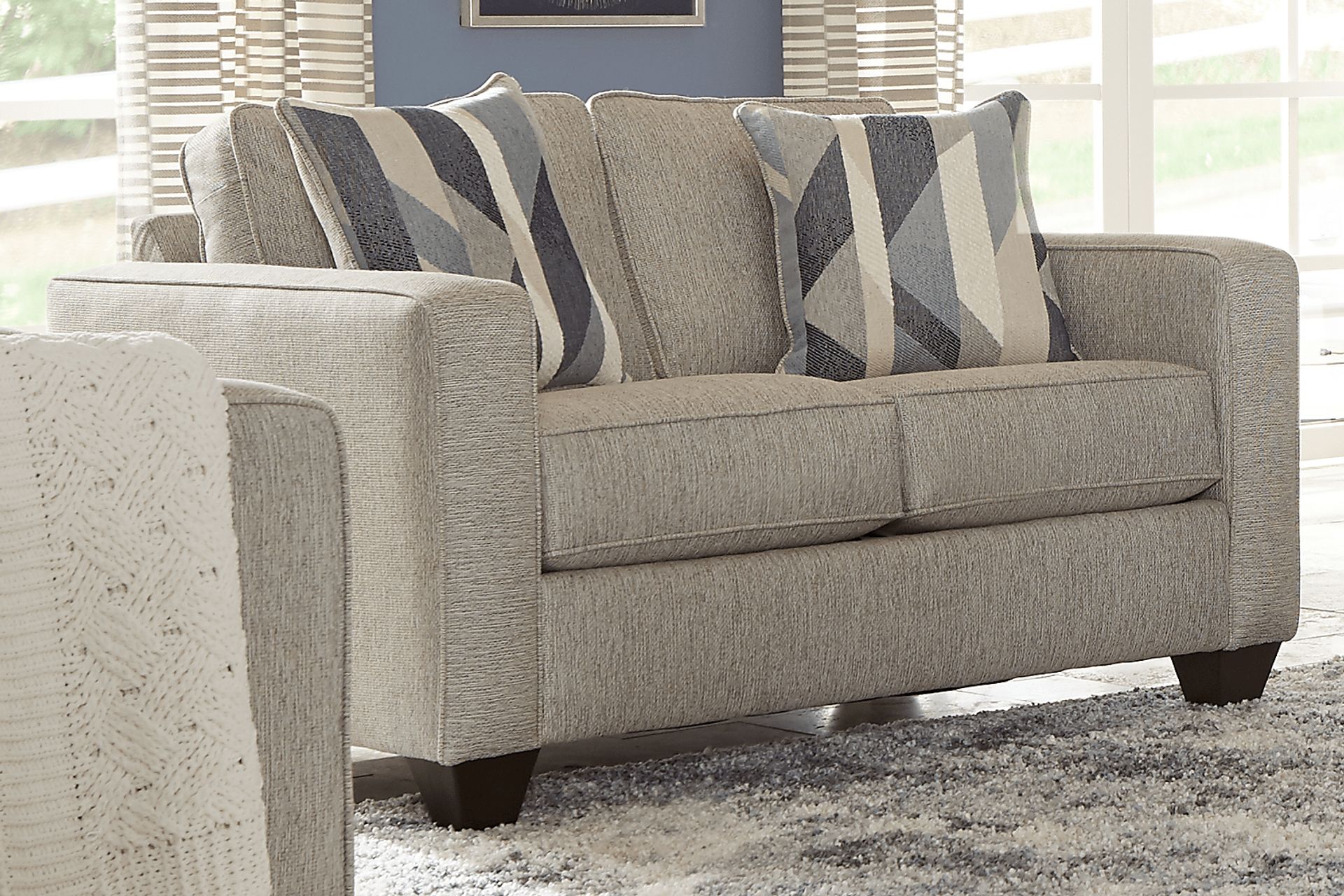 Ridgewater Light Gray Loveseat - Image 2