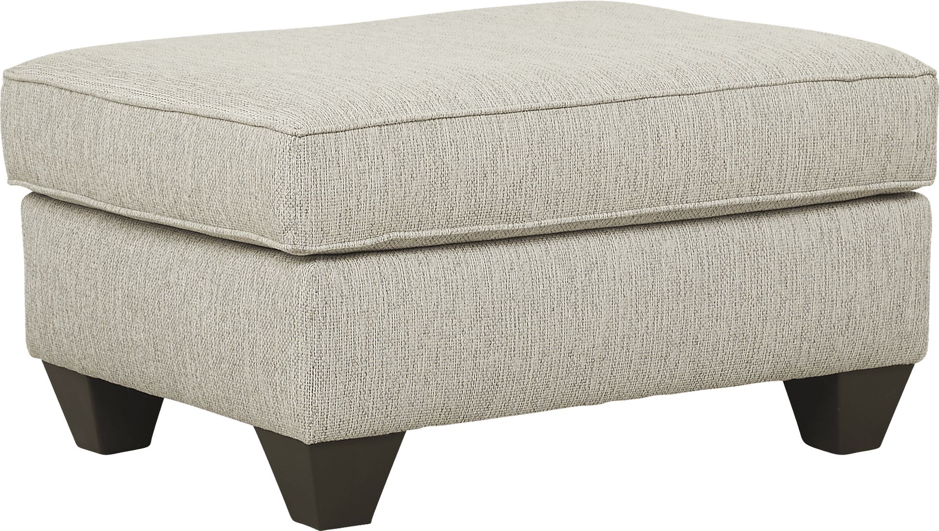 Ridgewater Light Gray Ottoman - Image 1