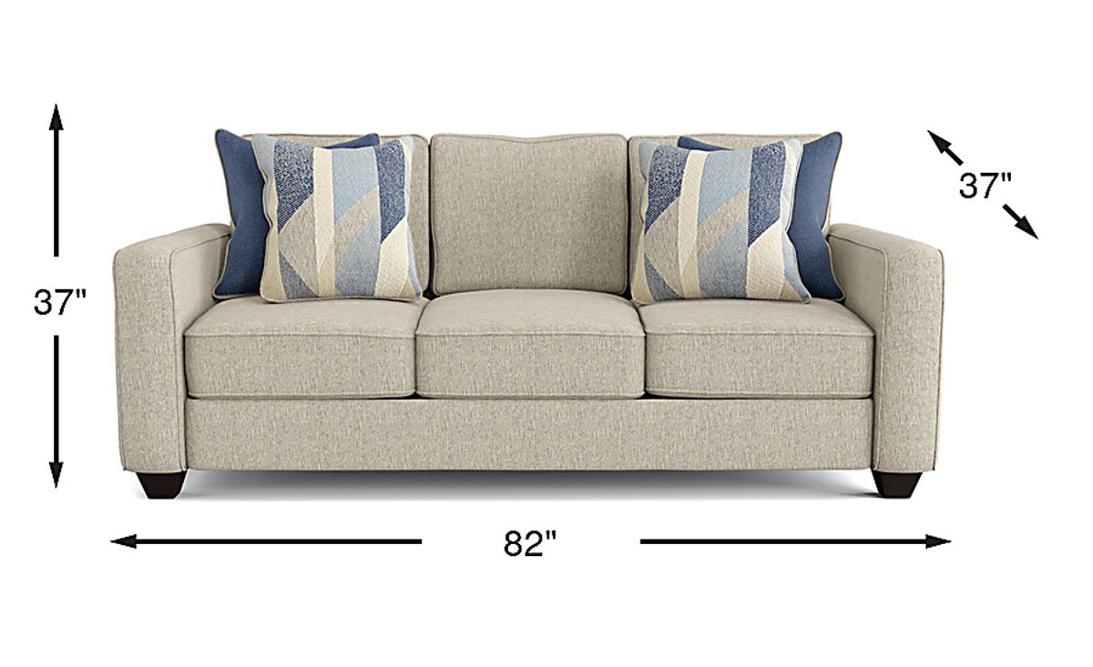 Ridgewater Light Gray Textured Sofa Rooms to Go