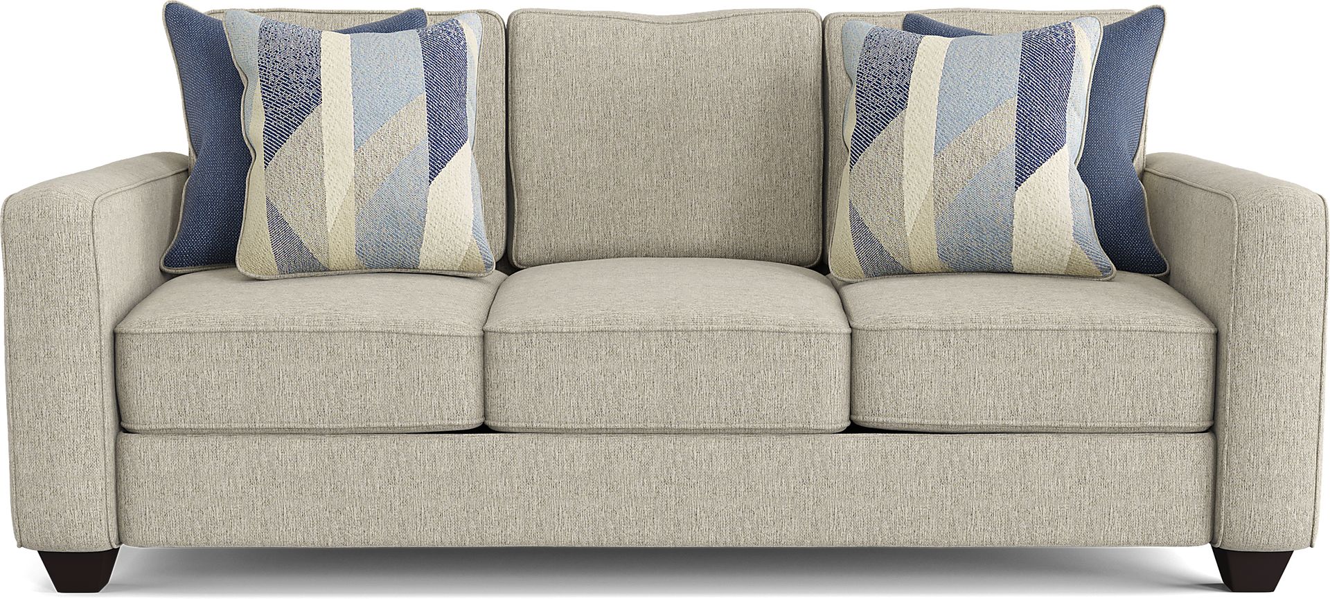 Ridgewater Light Gray Sofa with Rust Accent Chair - Image 2