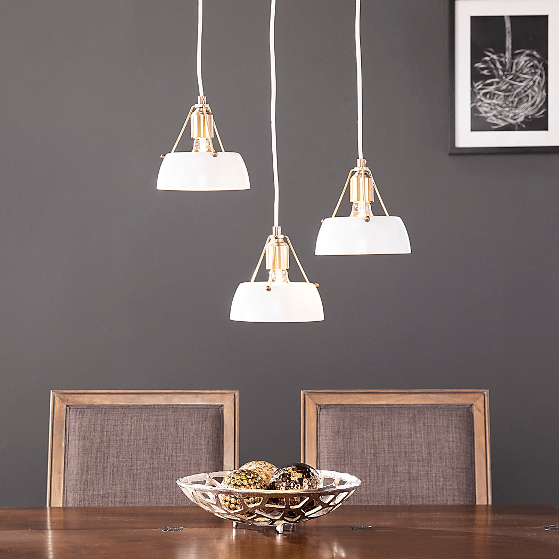 Ridgewyck White Chandelier - Image 6